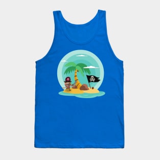 Pirate on his island Tank Top